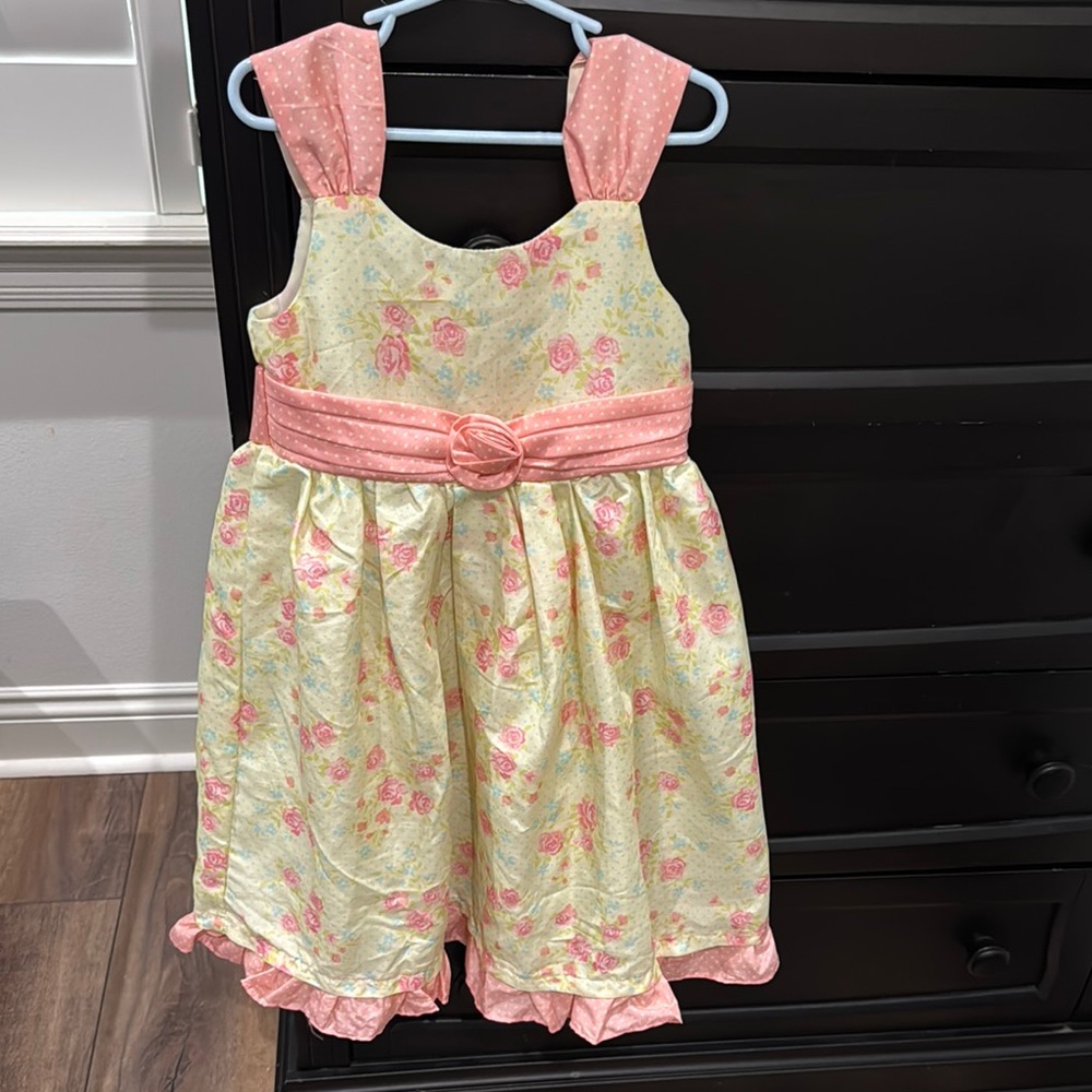 Floral Pink and Yellow Dress